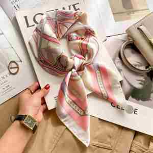 ผ้าไหมเทียมทรงสี่เหลี่ยมสำหรับผู้หญิงใหม่พิมพ์ลายเข้าได้กับทุกชุดฤดูใบไม้ผลิและฤดูใบไม้ร่วง - Product Image 4