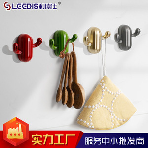 LGEDIS Cactus Shape Wall Hook Punch Free Metal Bathroom Storage Hook For Clothes Towel Door Wall Mount - Product Image 4