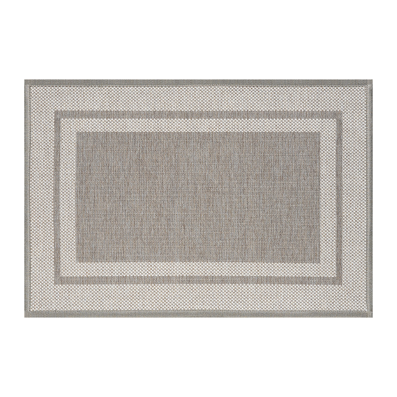 Paillasson tissé doré - Bordure nuage et eau