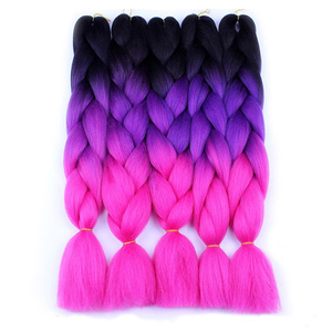 Trenza Jumbo Henlon de Alta Temperatura, Color Gris Degradado Africano, Económica, 100% Cabello Sintético para <span class=keywords><strong>Trenzas</strong></span> - Product Image 4