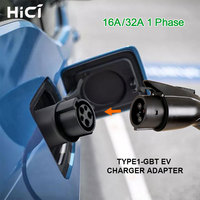Adaptateur de chargeur HICI TYPE1 à TYPE2 250Kw Usa adaptateur de connecteur adaptateur Ev tYPE1 prise charge pour voiture ev