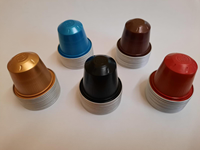 Capsules en aluminium compatibles avec un mélange de café de bonne qualité, tube de 10 capsules