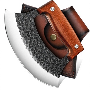 NUEVO Cuchillo Ulu OEM de Acero con Alto Contenido de Carbono, Hecho a Mano, Mango de Madera de Palisandro, Hoja de 2mm de Grosor, para Cortar, Picar y Rebanar - Product Image 1