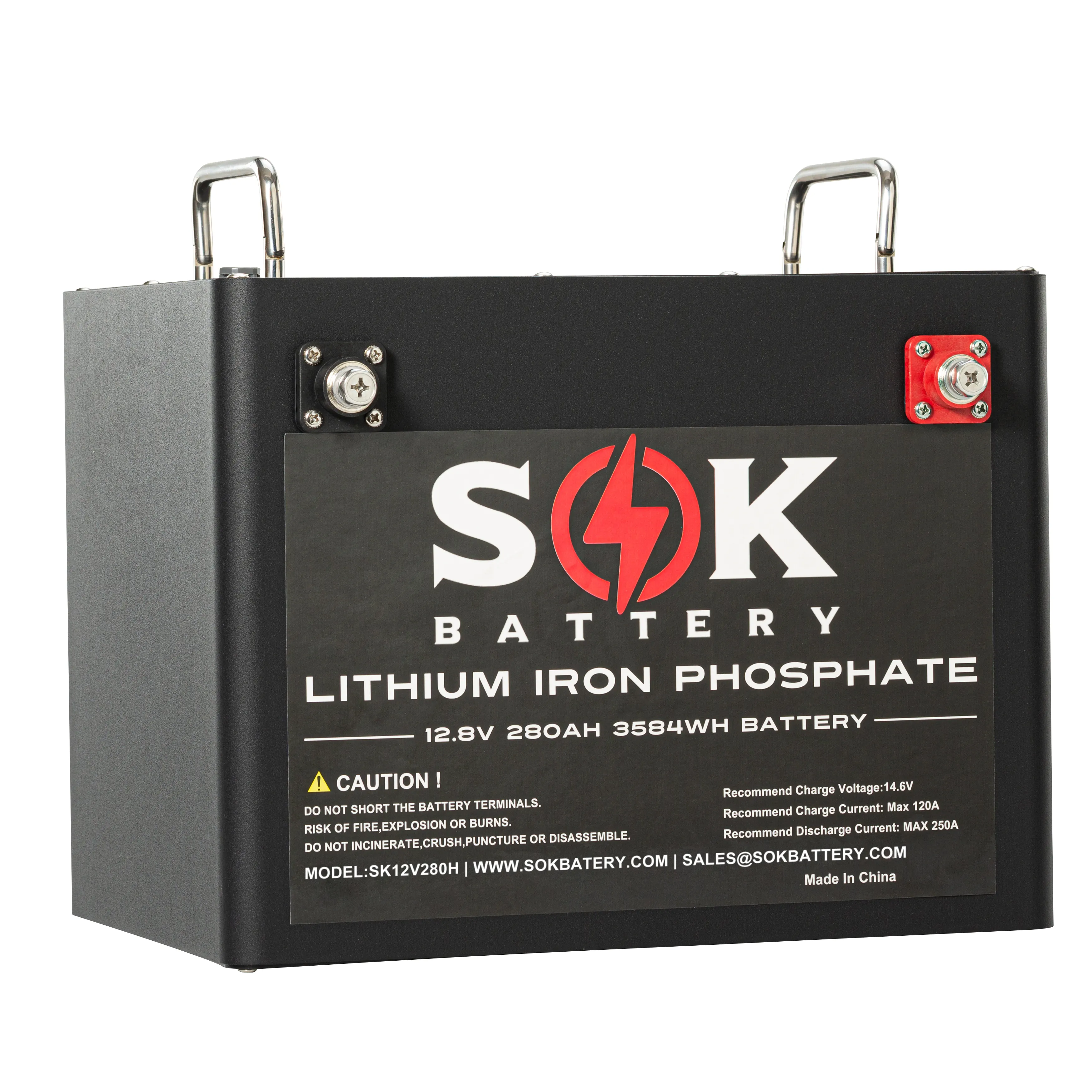 US Stock free shipping SOK 12V280ah Lithium Iron Phosphate (LifePO4 cells) Self-Heating Battery Power Supply