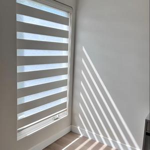 Estika No-Drill Day Night Zebra Style <strong>Roller</strong> <strong>Blind</strong> Dark <strong>Grey</strong> 30 X 150 cm Double Fabric Pull Chain Interior Windows Light - Product Image 1