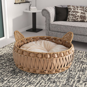 Beliebtes Maßgefertigtes PP-Gewebtes Hundehöhlenbett Niedliches Handgefertigtes Weiden-Haustier-Kuschelbett - Product Image 1