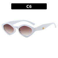 Lunettes de soleil unisexes élégantes 2025, légères, verres en PC blancs, protection UV400, mode personnalisée, vintage, polygone pour femme