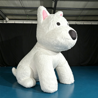 Mascotte gonflable de lapin en peluche à suspendre pour extérieur, costume de personnage de dessin animé, décoration douce personnalisée, modèle d'exposition pour événements commerciaux