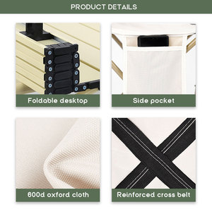 Bộ bàn ghế xếp gọn ngoài trời màu đen, chịu lực cao, dùng cho cắm trại - Product Image 2