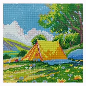 <span class=keywords><strong>Pintura</strong></span> de paisaje de 12 meses, <span class=keywords><strong>pintura</strong></span> artística de diamantes, 30x30cm, arte de mosaico de píxeles, diseño hecho a mano, fabricante de <span class=keywords><strong>pintura</strong></span> de diamantes - Product Image 1