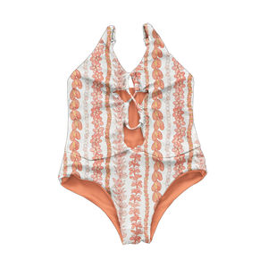 Costume da Bagno per Bambina Stile Hawaii con Motivi Floreali Senza Maniche Traspirante Intero per Bambine - Product Image 4
