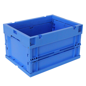 Heavy duty customized colour plastic collapsible box crate storage plastic foldable container