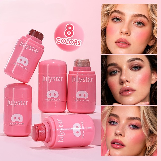 Multi-functional Blush Stick Matte Cream Blush Contour & Highlighter All-in-One Makeup Stick