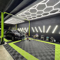Lampu LED Plafon Bengkel Detailing Heksagonal KCX 8FT*16FT untuk Toko Mobil dan Garasi, Lampu Sarang Lebah, Lampu LED Heksagonal