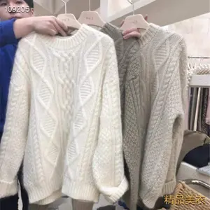 Factory directly sell jumper stocks winter knitwear stock lot