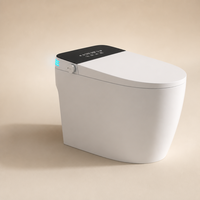 Toilette intelligente avec couvercle à ouverture et fermeture automatiques, bidet électrique, siège chauffant avec capteur de chasse d'eau et télécommande