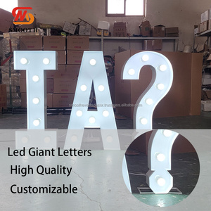 Letras Decorativas Personalizadas SMOOTH de 4 pies con Luz LED, Letras Metálicas Resistentes con Forma de Corazón y Signo de Interrogación - Product Image 4