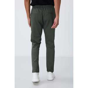 Pantalon de survêtement pour homme en coton 100% French Terry respirant, coupe standard, couleur kaki, 82155 - Product Image 1