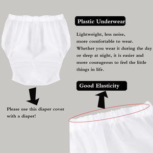 Lot de 4 culottes de protection pour couches pour adultes en TPU doux pour la peau, réutilisables, en plastique <span class=keywords><strong>ABDL</strong></span>, silencieuses et durables, neutres - Product Image 4