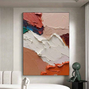 Dipinto Originale da <span class=keywords><strong>Giardino</strong></span> su Tela con Texture 3D, <span class=keywords><strong>Arte</strong></span> Murale Floreale Colorata, Dipinto a Olio per Soggiorno - Product Image 3