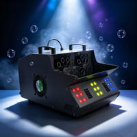 Machine à bulles de fumée DMX512 1500W avec double moteur et lumières LED pour les mariages, les parcs d'attractions et les spectacles sur scène, effets spéciaux