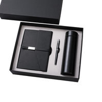 Ensemble cadeau de bureau écologique tout-en-un avec thermos en acier inoxydable et stylo pour carnet, logo personnalisé, cadeaux promotionnels d'entreprise