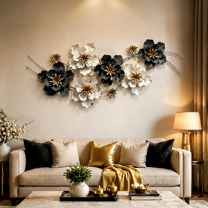 Décoration murale 3D en fer forgé Daystar Trade, style Art déco floral moderne, pour salon, chambre, mariage et Ramadan - Product Image 1