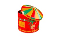 Boîte à bonbons de Noël interactive musicale en métal de qualité alimentaire, boîte à musique sécurisée pour enfants, emballage cadeau de fête pour enfants