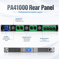 Amplificateur numérique haute puissance 4 canaux 1000W avec écran d'affichage, amplificateur DJ professionnel, système de haut-parleurs pour subwoofers, métal