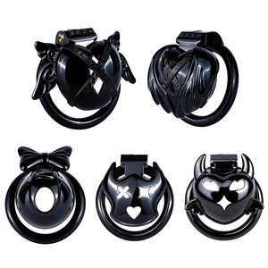 Dispositivo di Castità in ABS Nero Leggero e Versatile, Gabbia Bloccabile per Controllo del Pene, per Coppie Gay - Product Image 1