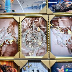 Peinture murale moderne personnalisée, art mural, peintures de statues de Bouddha indiennes, luxe, 100% peintes à la main, décoration murale artisanale pour la maison - Product Image 6