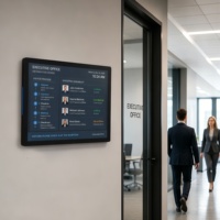 Panel de Programación de Salas Inteligente, Letrero Digital para Puerta de 15.6 Pulgadas con POE, para Reserva de Salas de Reuniones, Tiendas Minoristas, Uso en Metro, Gráficos de Montaje en Pared
