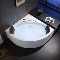 Baignoire Spa Autoportante en Acrylique avec Hydromassage et Fonction de Trempage pour Utilisation Intérieure/Extérieure pour Hôtels et Villas en Chine
