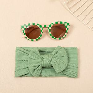 Nuovo Set di Accessori per Capelli per Bambini Stile Europeo e Americano, Fiocchi in Tessuto, Fasce per Capelli Stampate in Nylon a Quadretti, Moda Cartoon per Ragazzi - Product Image 3