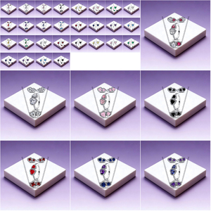<span class=keywords><strong>Collier</strong></span>, bague et boucles <span class=keywords><strong>d</strong></span>'oreilles en <span class=keywords><strong>argent</strong></span> 925 double cœur de haute qualité - ensemble de bijoux de luxe pour femmes - Product Image 6
