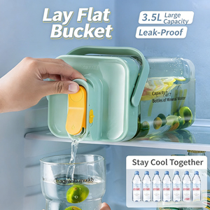 Jarra de Agua para Refrigerador de Plástico de Gran Capacidad Resistente a Altas Temperaturas para Té de Frutas y Bebidas Frías con Grifo - Product Image 2