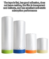 Film de protection plastique épaissi haute adhérence pour peinture en aérosol, autocollant statique spécial voiture anti-déchirure de peinture pour masquage