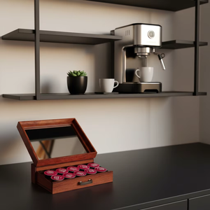 Moderno Organizador de Cápsulas de Café de Madera Cuadrado y Portátil, Base para Cafetera, Soporte para Juego de Té - Product Image 4