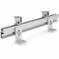 Système de montage de panneaux solaires universels en aluminium pour l'installation sur toits plats et en métal