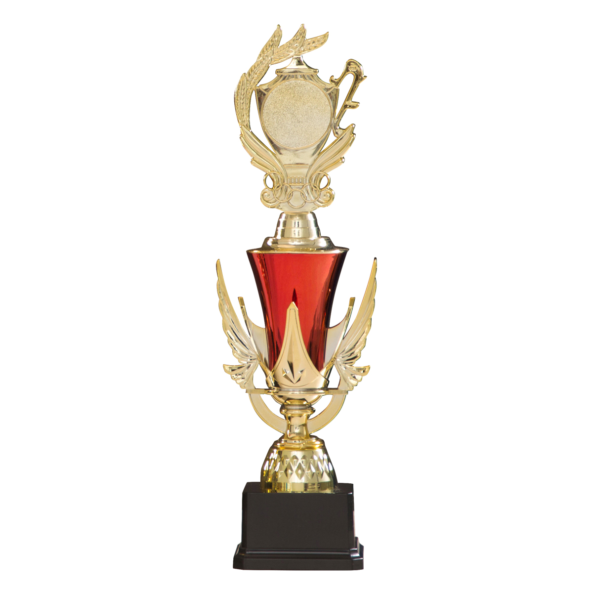 Tazza rossa da 40 cm su sfondo nero