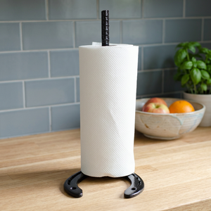 Support de serviettes en papier en métal rustique en forme de fer à cheval pour comptoir de cuisine, décoration de maison de style ferme et accessoire d'organisation de table - Product Image 2