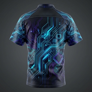 เสื้อโบว์ลิ่งแบบแห้งเร็วสั่งทำได้สำหรับทีมชายหญิง พิมพ์ลายโลโก้ทันสมัย คุณภาพสูง ระบายเหงื่อได้ดี แขนสั้น - Product Image 6