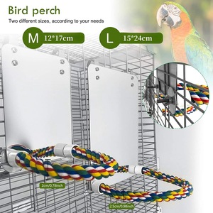 Parrot mirror play stand, used for hanging bird cages, parrot toys, comes with cotton rope, a toy that attracts birds - Product Image 6