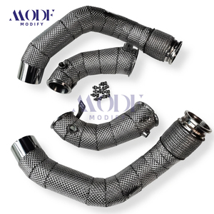Tuyau d'échappement turbo haute performance avec protection thermique pour BMW F90 M5 S63 4.4T, kit de tuyau d'échappement à barrière thermique avancée - Product Image 1