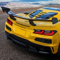 Aileron arrière en fibre de carbone sèche à ajustement parfait pour Chevrolet Corvette C8 Z06 au style Zr1, aileron arrière haut