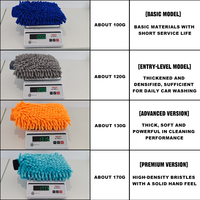 Gants de lavage de voiture en microfibre très vendus, haute puissance de nettoyage, sans peluches, séchage rapide et durables.
