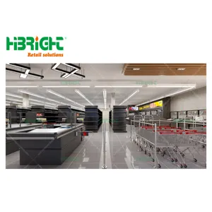 Commercial Supermarket Equipment Shelves Display Retail Solution Layout Design