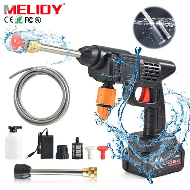 Car Washer 200 Bar Portable Machine Price Gun Pump Cordless High Pressure Rechargeable