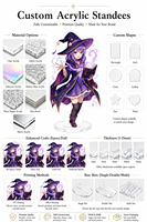 Standee Akrilik Anime Cetak UV Kustom 3D Epoxy Dome Single Slot Figur Akrilik Anime Girl Merchandise untuk Penggemar