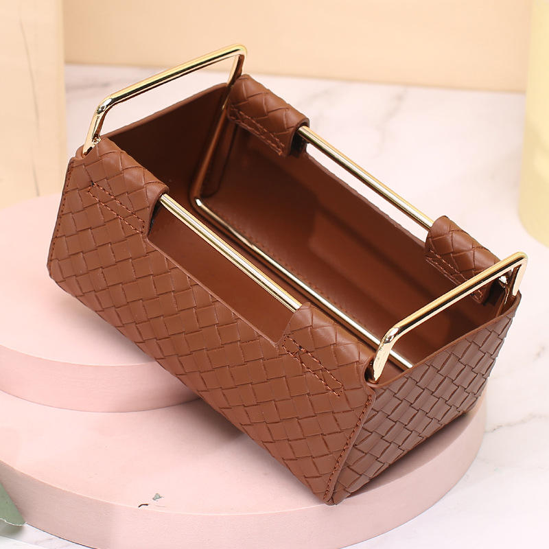 Dark brown woven pattern